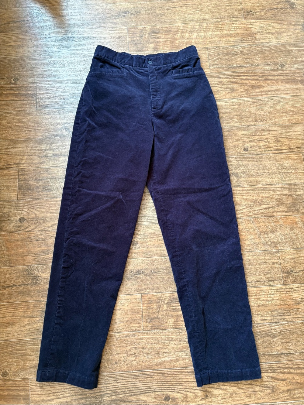 dressbarn Navy Straight-Leg Corduroy Pants